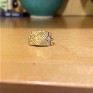 Bronze and sterling silver ring size 6.5